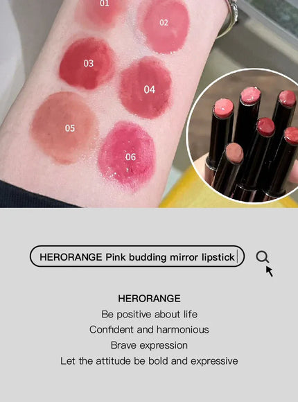 KissICON Mirror Lipstick Moisturizing and Pouty Lips Smooth Color