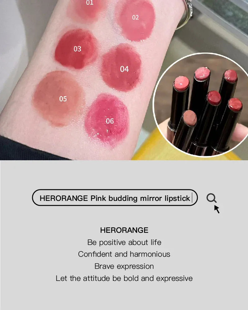 KissICON Mirror Lipstick Moisturizing and Pouty Lips Smooth Color