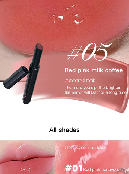 KissICON Mirror Lipstick Moisturizing and Pouty Lips Smooth Color