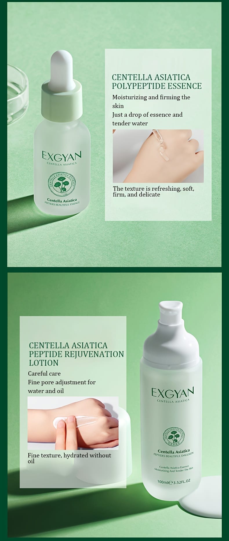 KissICON Miss / Facial Care Set And Gift Box KissIcon Exgyan Centella Gift Set - Hyaluronic Enriched