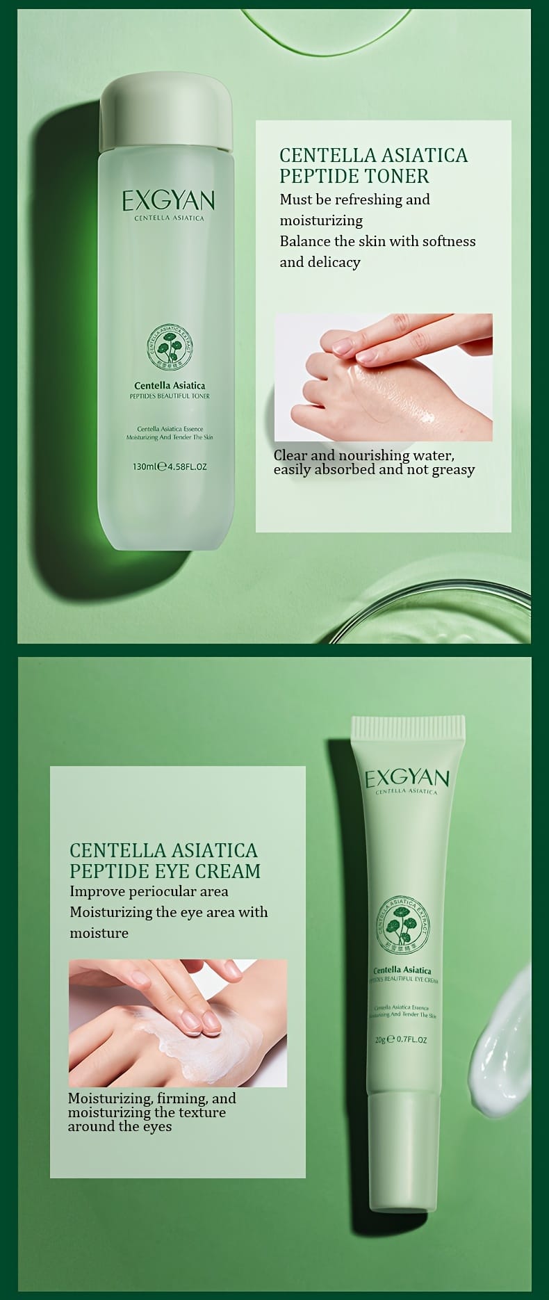 KissICON Miss / Facial Care Set And Gift Box KissIcon Exgyan Centella Gift Set - Hyaluronic Enriched