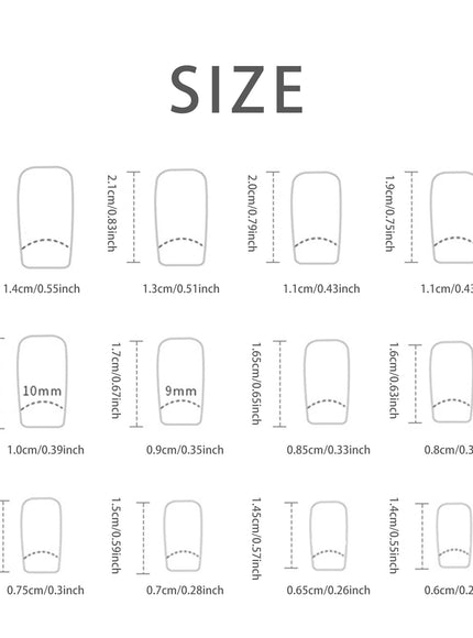 KissICON Miss KissIcon 24Pcs Press On Nails Short Pink White