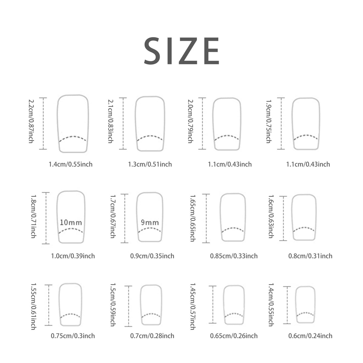 KissICON Miss KissIcon 24Pcs Press On Nails Short Pink White