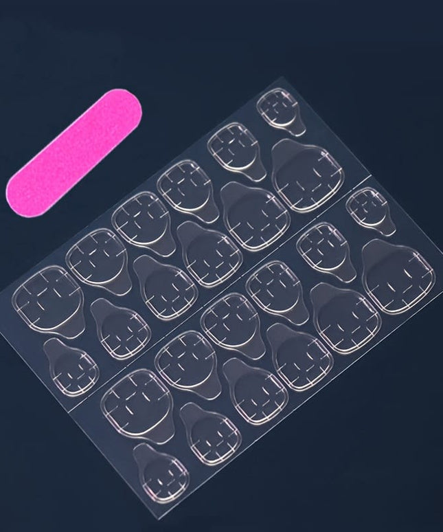 KissICON Miss KissIcon 24Pcs Press On Nails Short Pink White