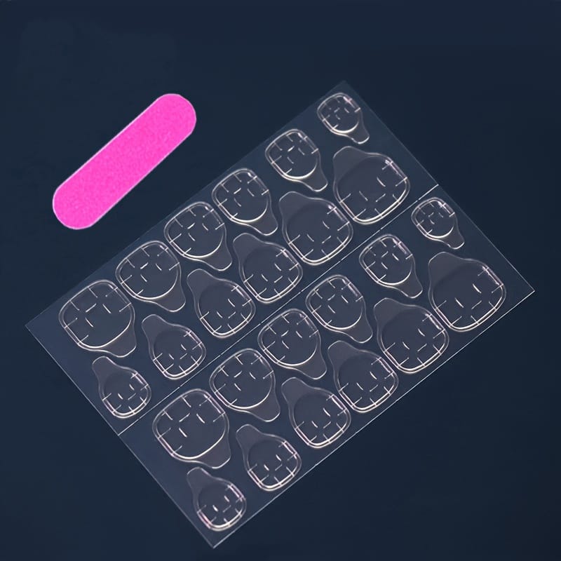KissICON Miss KissIcon 24Pcs Press On Nails Short Pink White