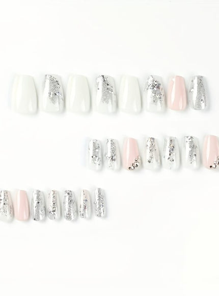 KissICON Miss KissIcon Ballet Pink Nails Glitter Rhinestones - Glossy