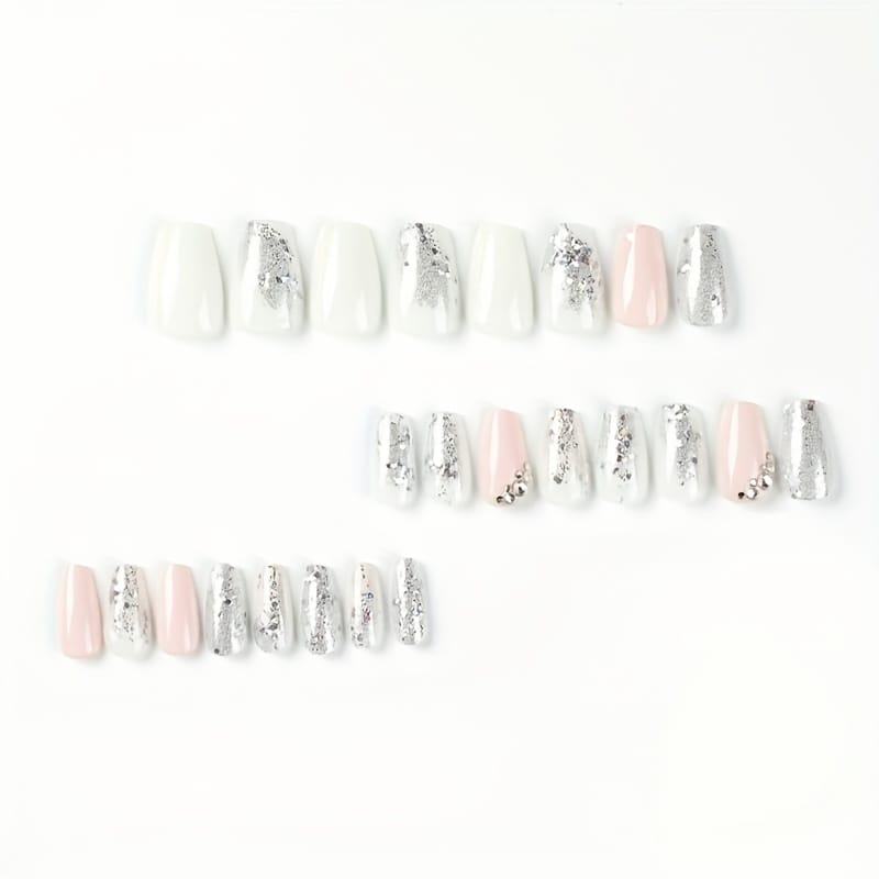KissICON Miss KissIcon Ballet Pink Nails Glitter Rhinestones - Glossy