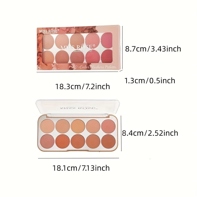 KissICON Miss Rose 10color Blush Contour Palette