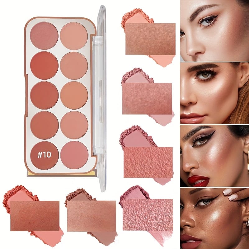 KissICON Miss Rose 10color Blush Contour Palette