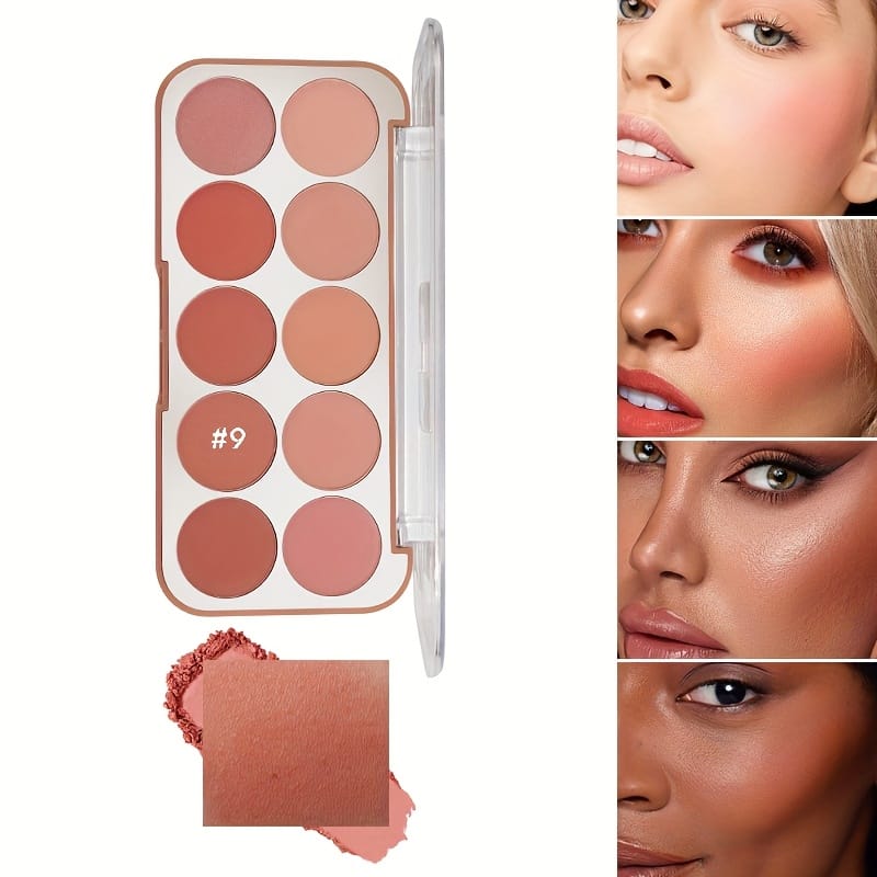 KissICON Miss Rose 10color Blush Contour Palette