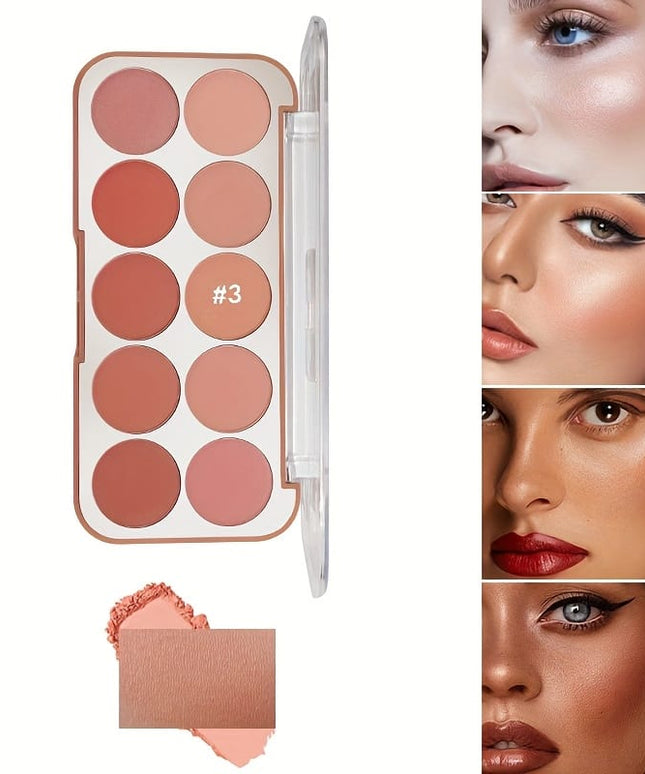 KissICON Miss Rose 10color Blush Contour Palette