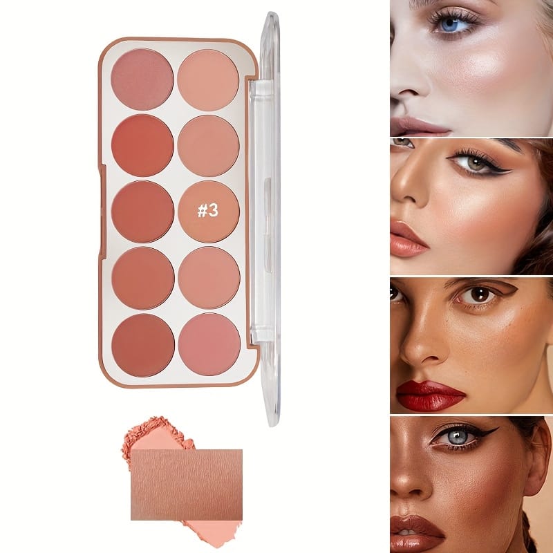 KissICON Miss Rose 10color Blush Contour Palette