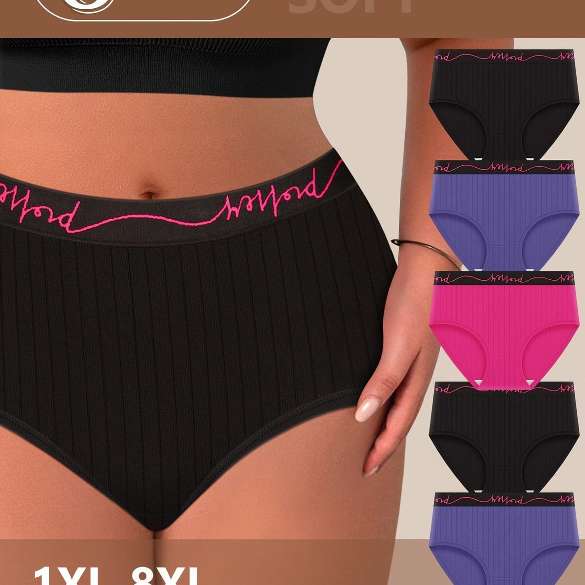 KissICON Mixed Color 1 / UK 18 Pack 5 Comfy Midrise Curve