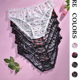 KissICON Mixed Color 2 / UK 16 Elegant Floral Curve Fullcoverage Panties