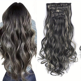 KissICON Mixed Color / 22inch Kissicon Heat Resistant Clip In Hair