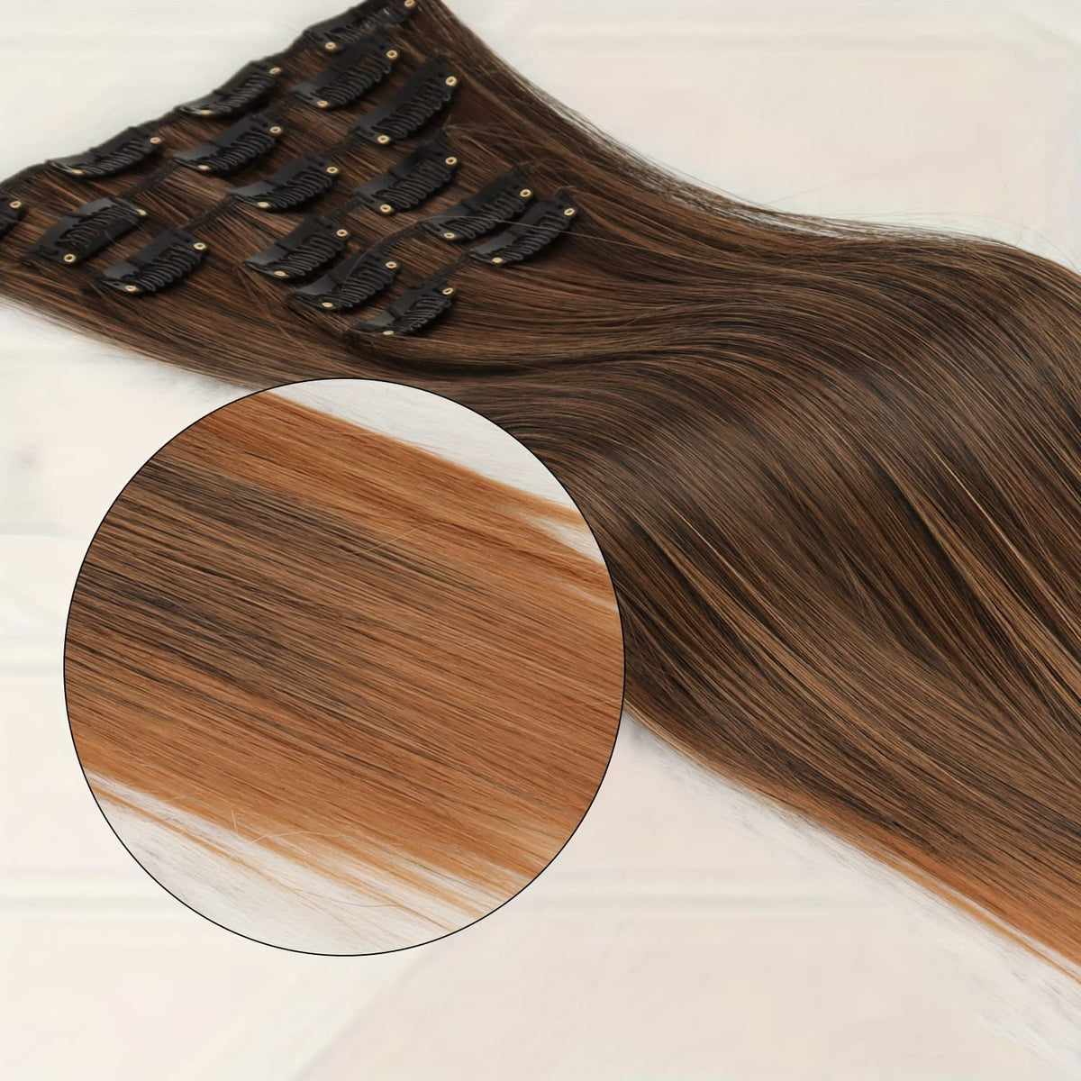KissICON Mixed Color / 24inch KissIcon Six Piece Set Clip In Hair Extensions