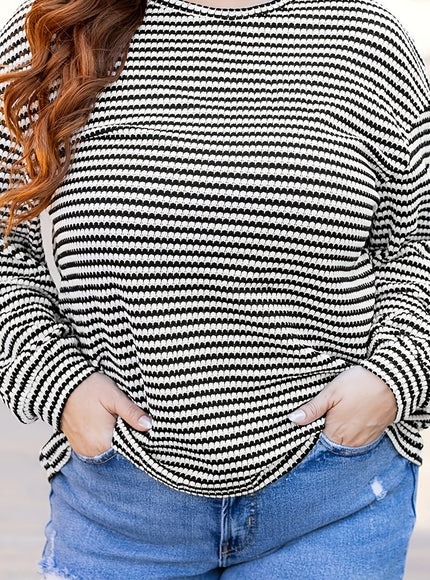 jkthpu-45 Mixed Color / UK 16 Plus Size, 2025 Autumn/Winter Trendy Oversized Women's Waffle