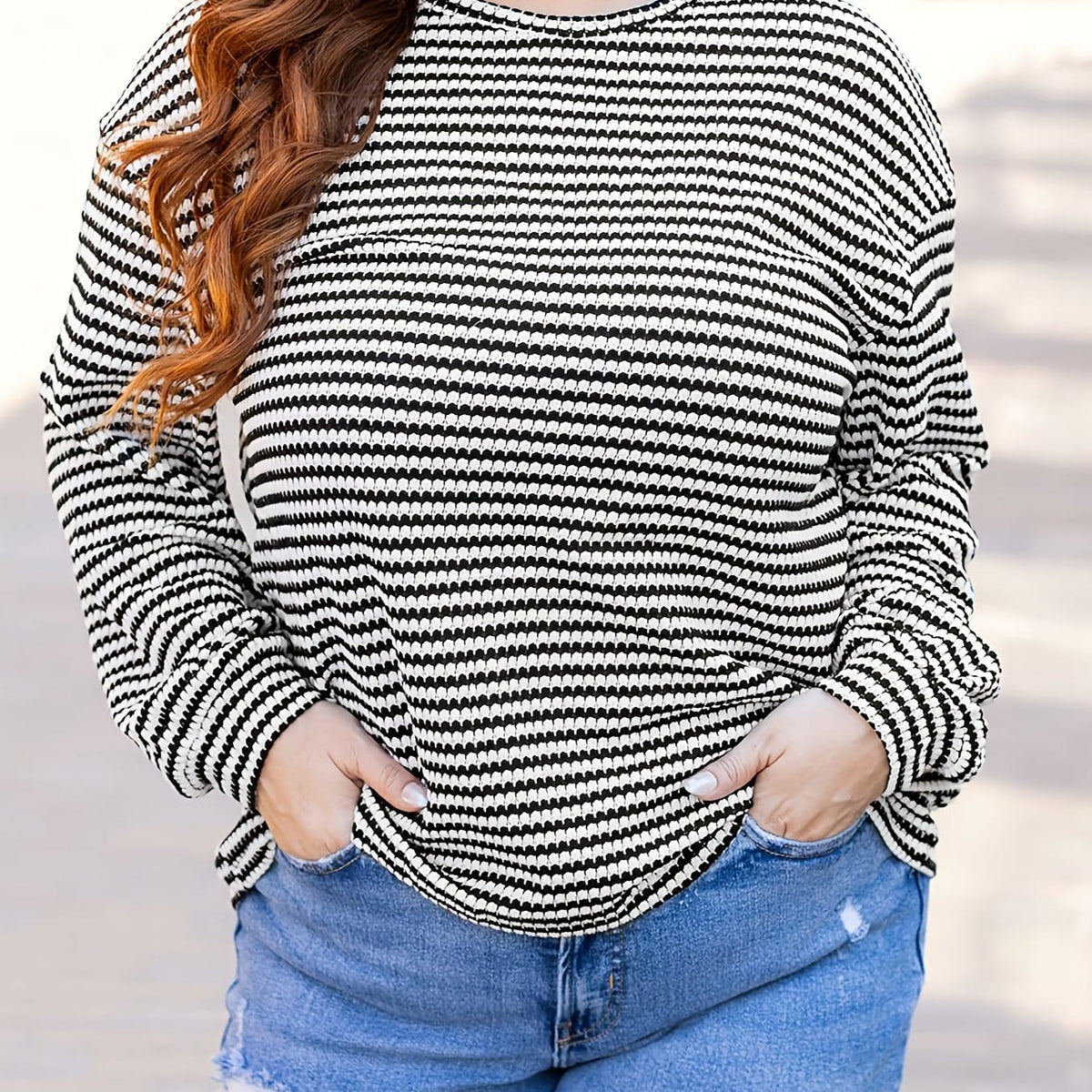 jkthpu-45 Mixed Color / UK 16 Plus Size, 2025 Autumn/Winter Trendy Oversized Women's Waffle