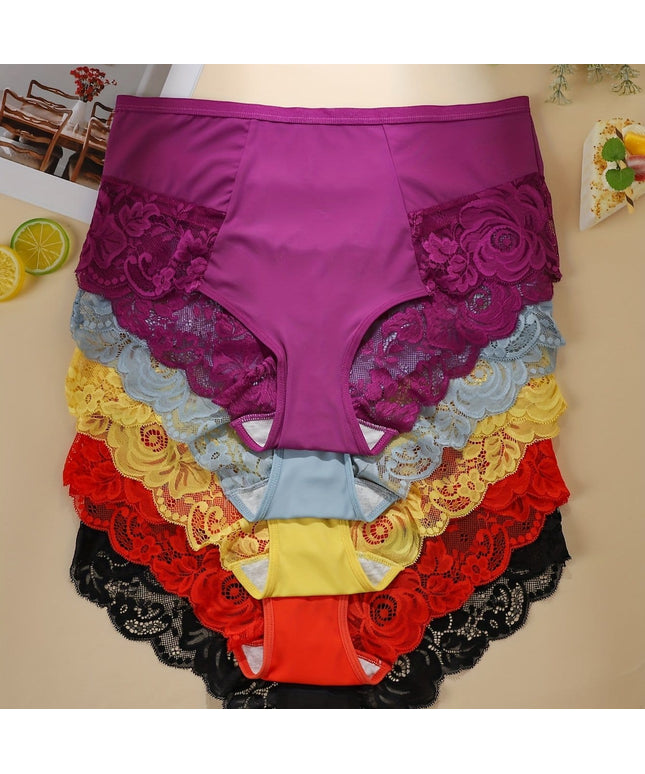 KissICON Mixed Color / UK 18 5pack Lace Trim Full Coverage Thin