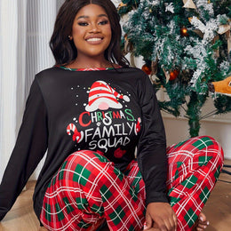 KissICON Mixed Color / UK 18 Cozy Christmas Plaid Curve Pajama Set