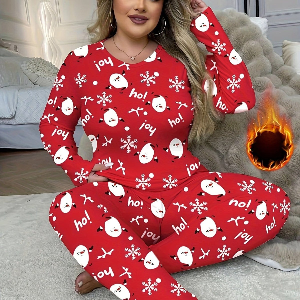 KissICON Mixed Color / UK 18 Cozy Curve Christmas Lounge Set – Warm