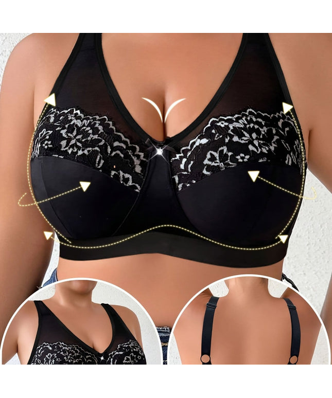 KissICON Mixed colors / 0XL Curve Wirefree Frontclosure Bra – Back