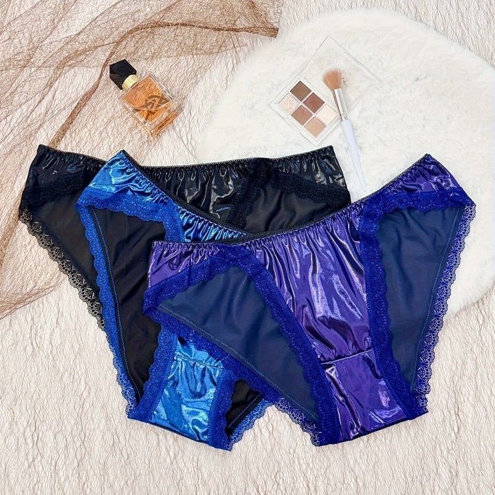 Luxe Lace Panties 3pack Shiny Curve