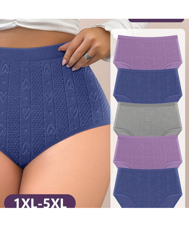 KissICON Mixed colors / UK 18 Curve Highwaist Panties Tummy Control