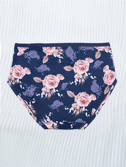 KissICON Mixed colors / UK 26 Curve Rose Print Comfy Elegant