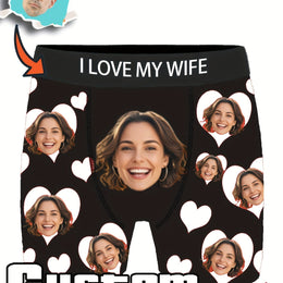 KissICON Mixed colors / UK 32 Custom Face Photo Boxers Hilarious Gifts for Him