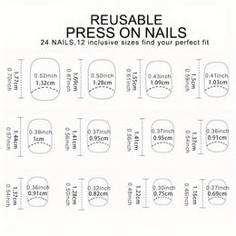 KissICON MJE656 KissIcon Short Square Press On Nails Set -