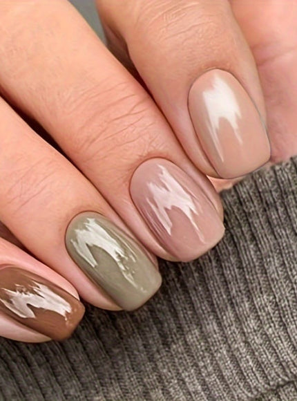 KissICON MJE656 KissIcon Short Square Press On Nails Set -