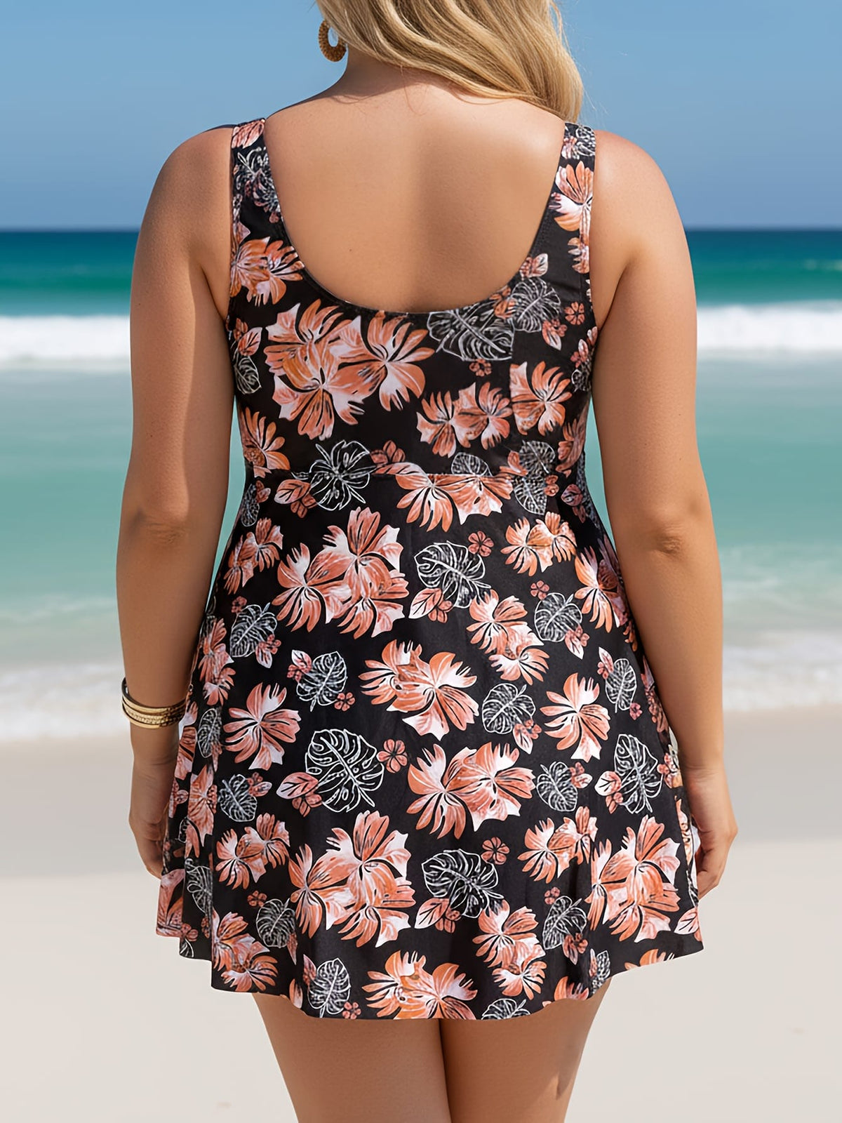KissICON Mlokfiz Curve Floral Tankini – Offshoulder