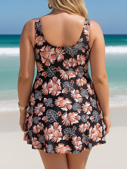 KissICON Mlokfiz Curve Floral Tankini – Offshoulder