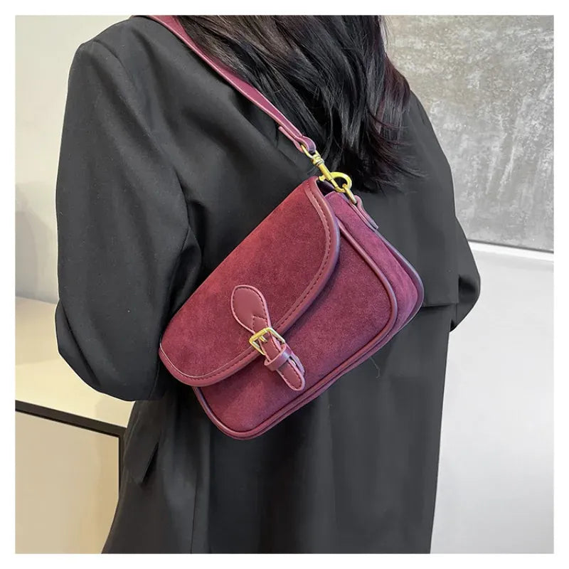 KissICON Modern Minimalist Crossbody – Soft Suede Mini