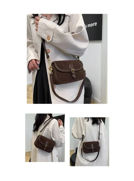 KissICON Modern Minimalist Crossbody – Soft Suede Mini