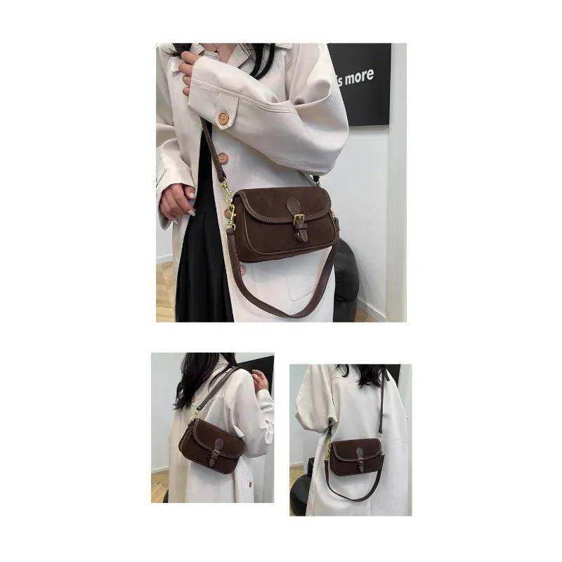 KissICON Modern Minimalist Crossbody – Soft Suede Mini