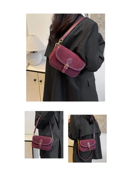 KissICON Modern Minimalist Crossbody – Soft Suede Mini