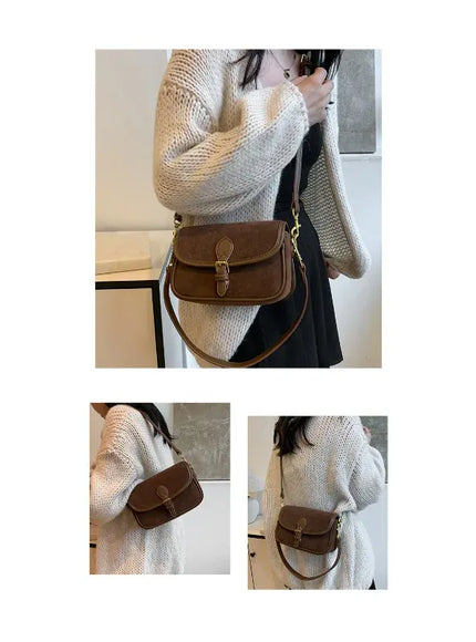 KissICON Modern Minimalist Crossbody – Soft Suede Mini