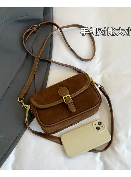 KissICON Modern Minimalist Crossbody – Soft Suede Mini