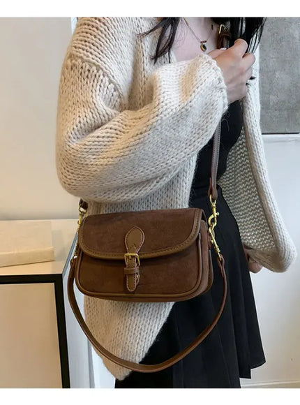 KissICON Modern Minimalist Crossbody – Soft Suede Mini