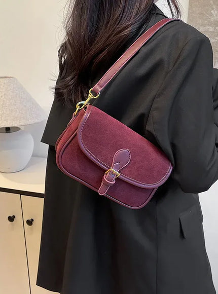 KissICON Modern Minimalist Crossbody – Soft Suede Mini