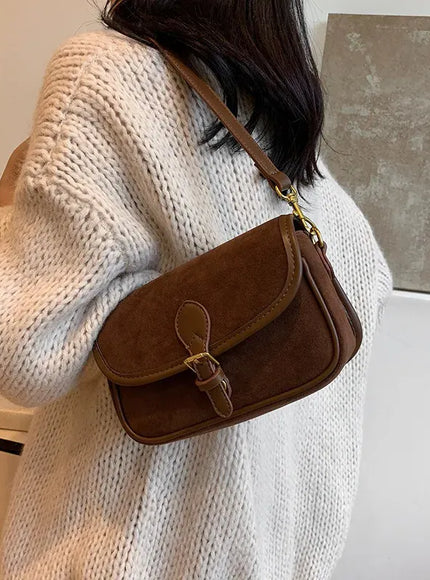 KissICON Modern Minimalist Crossbody – Soft Suede Mini