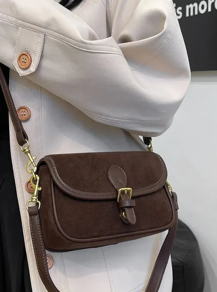 KissICON Modern Minimalist Crossbody – Soft Suede Mini
