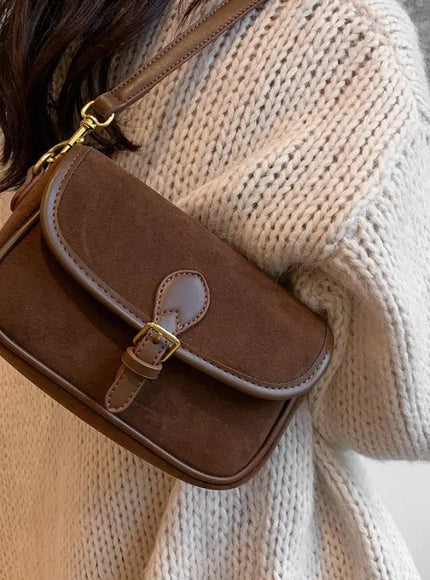 KissICON Modern Minimalist Crossbody – Soft Suede Mini