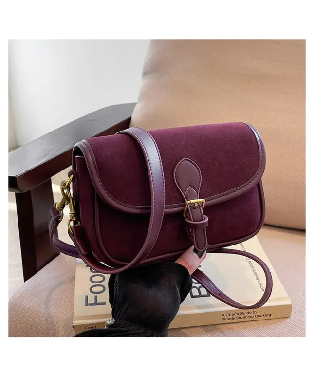 KissICON Modern Minimalist Crossbody – Soft Suede Mini