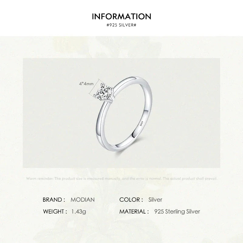 Dropshipman Modian 925 Sterling Silver 10 Hearts CZ Ring - Elegant Shine