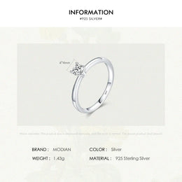 Dropshipman Modian 925 Sterling Silver 10 Hearts CZ Ring - Elegant Shine
