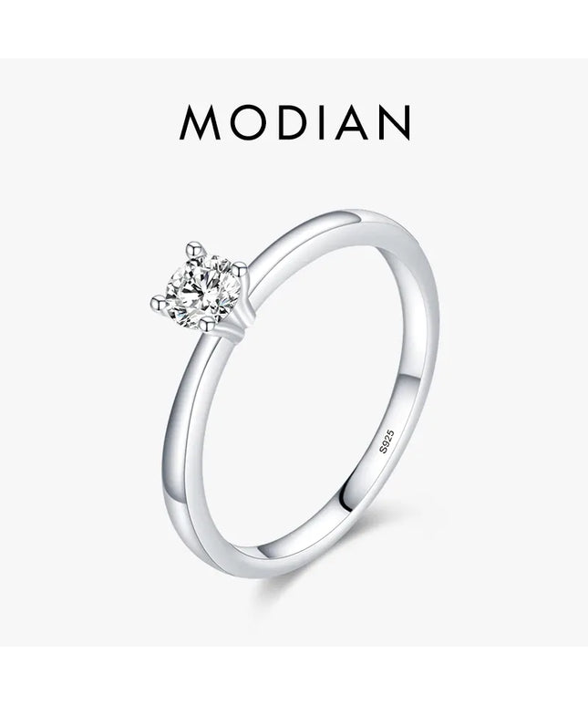Dropshipman Modian 925 Sterling Silver 10 Hearts CZ Ring - Elegant Shine