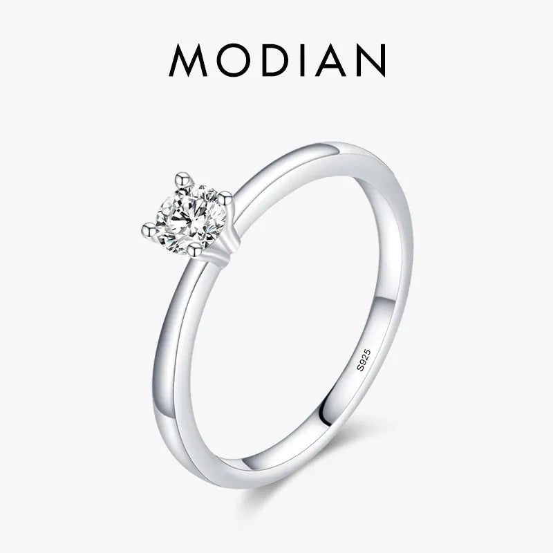 Dropshipman Modian 925 Sterling Silver 10 Hearts CZ Ring - Elegant Shine